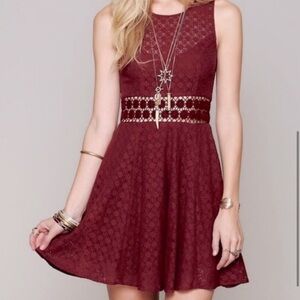 Free People Daisy Merlot Dress